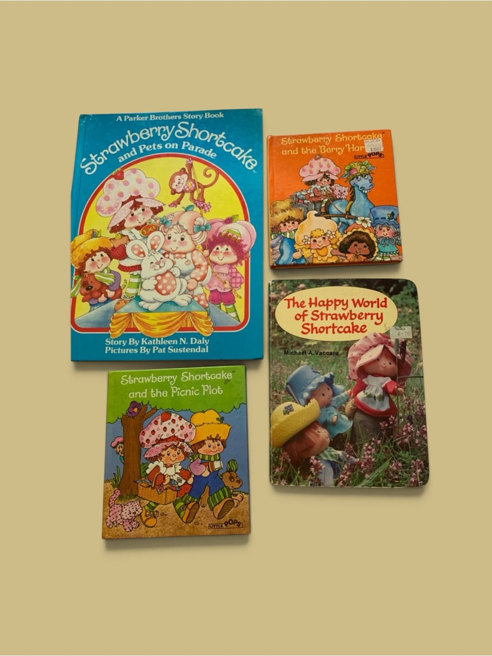 Four Vintage 1980s Strawberry Shortcake Books